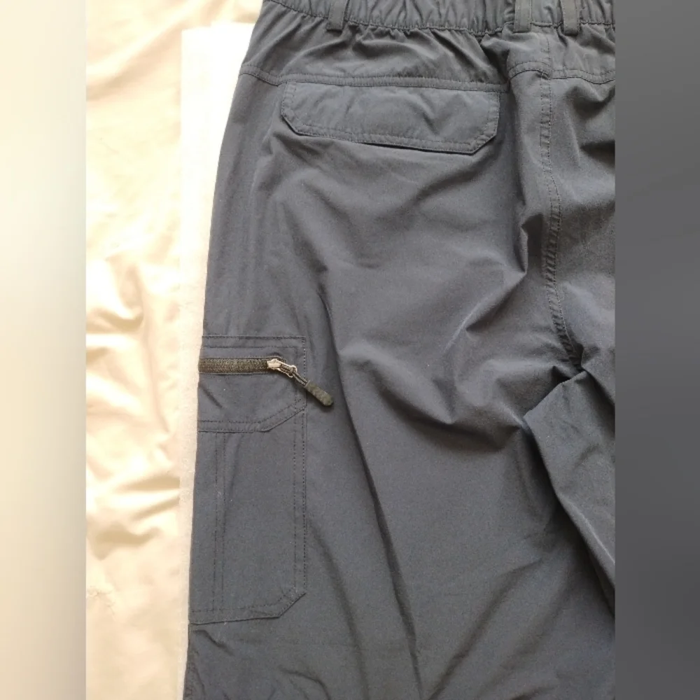 Pudolla Men's Elastic Waistband Comfort Hiking Outdoor Cargo Pants XL Navy Blue